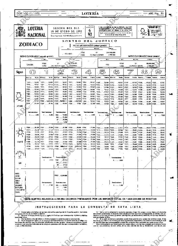 ABC MADRID 19-01-1992 página 99