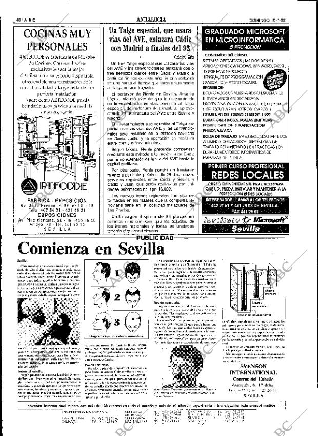 ABC SEVILLA 19-01-1992 página 48