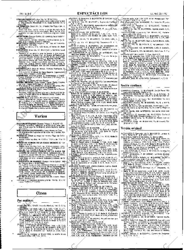 ABC MADRID 20-01-1992 página 100