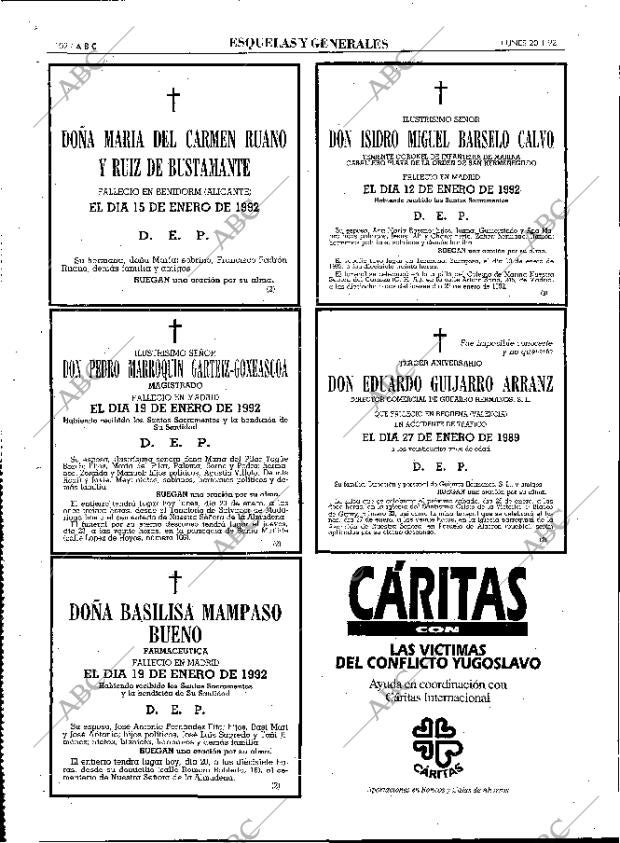 ABC MADRID 20-01-1992 página 102