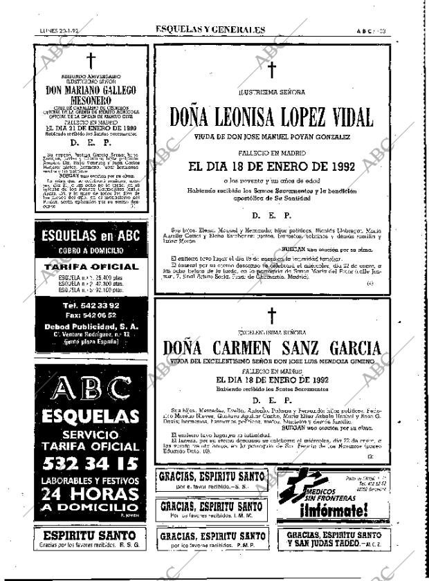 ABC MADRID 20-01-1992 página 103