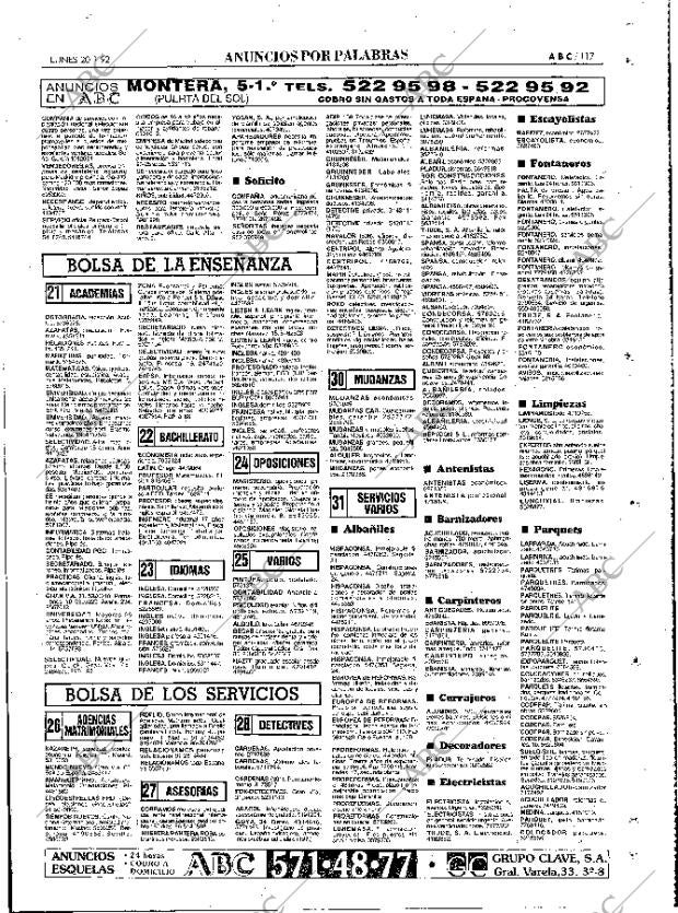 ABC MADRID 20-01-1992 página 117