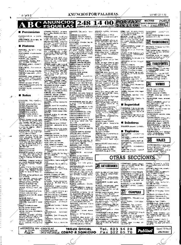 ABC MADRID 20-01-1992 página 118