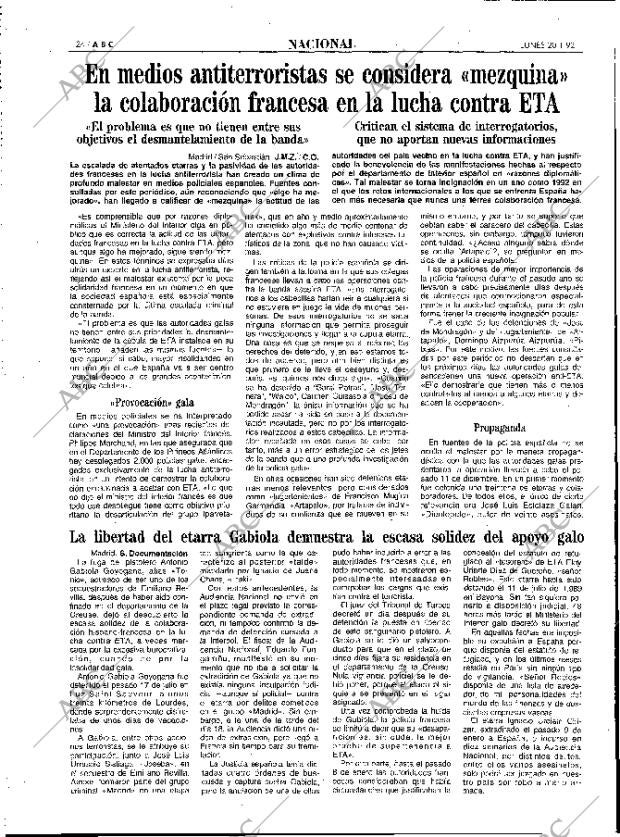 ABC MADRID 20-01-1992 página 24