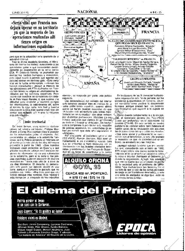 ABC MADRID 20-01-1992 página 25