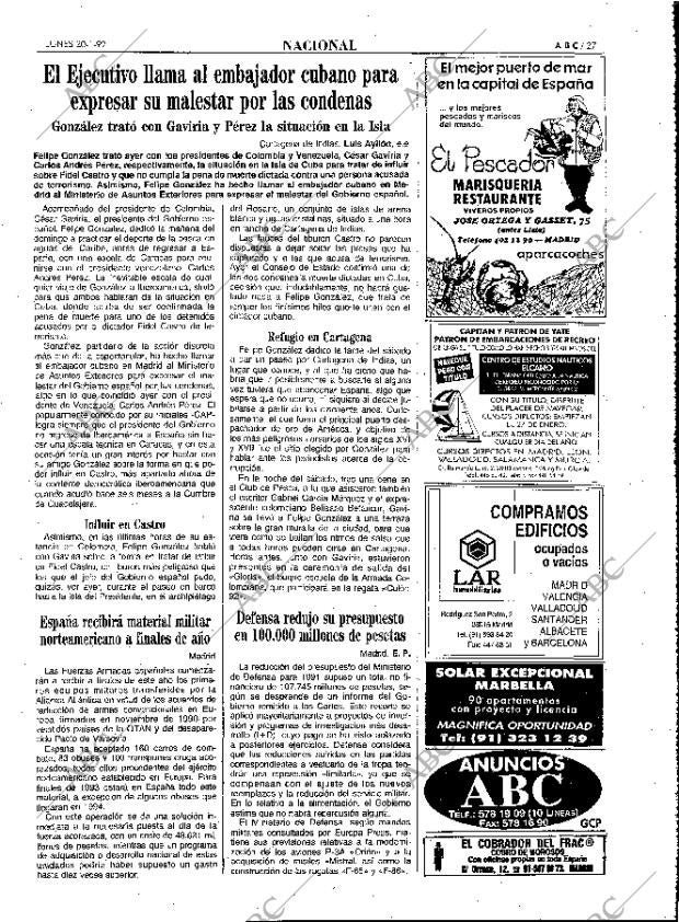 ABC MADRID 20-01-1992 página 27
