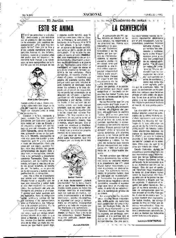 ABC MADRID 20-01-1992 página 28