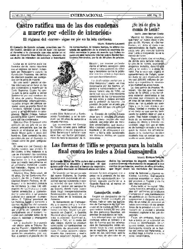 ABC MADRID 20-01-1992 página 29
