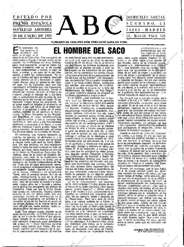 ABC MADRID 20-01-1992 página 3