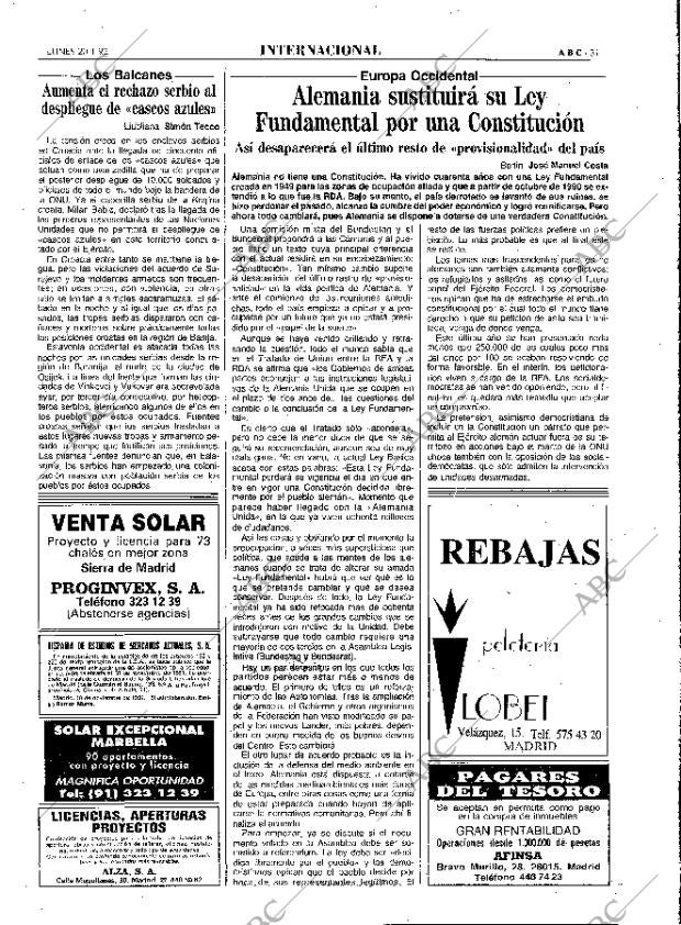 ABC MADRID 20-01-1992 página 31