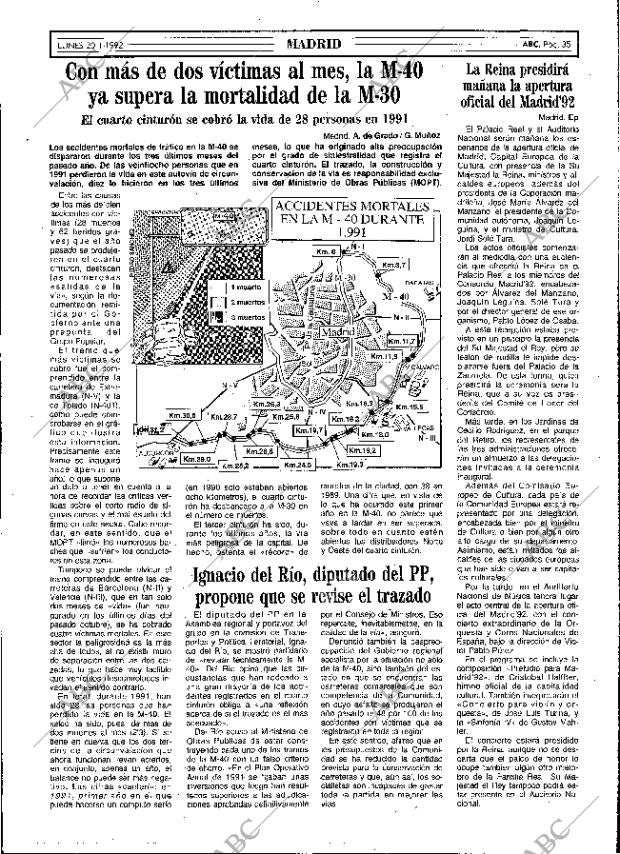 ABC MADRID 20-01-1992 página 35