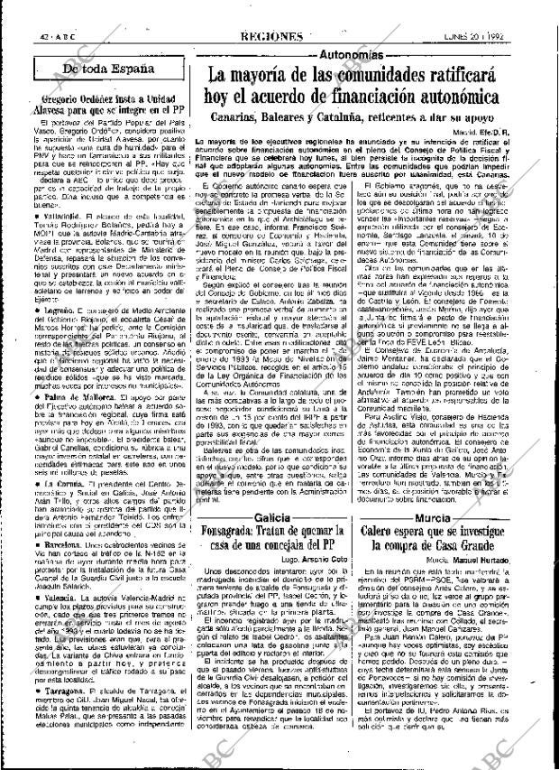 ABC MADRID 20-01-1992 página 42