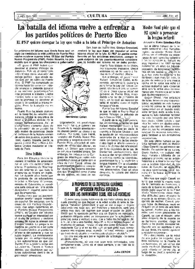 ABC MADRID 20-01-1992 página 45