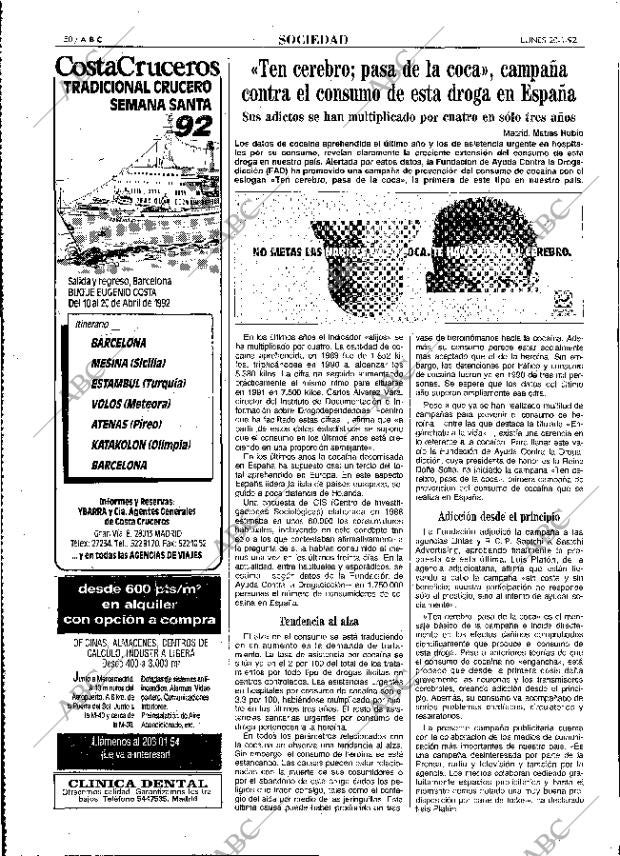 ABC MADRID 20-01-1992 página 50