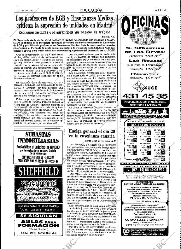 ABC MADRID 20-01-1992 página 55
