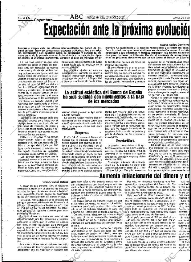 ABC MADRID 20-01-1992 página 64