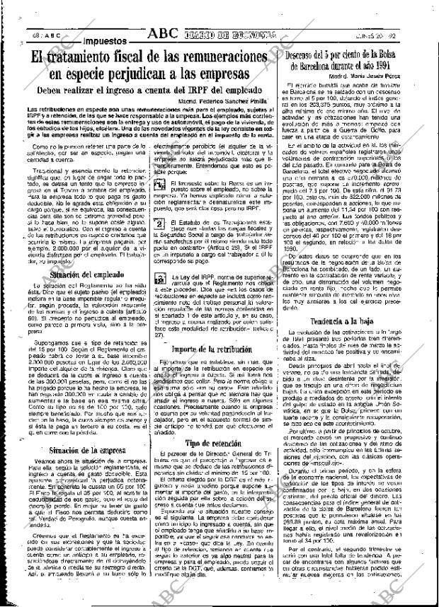 ABC MADRID 20-01-1992 página 68