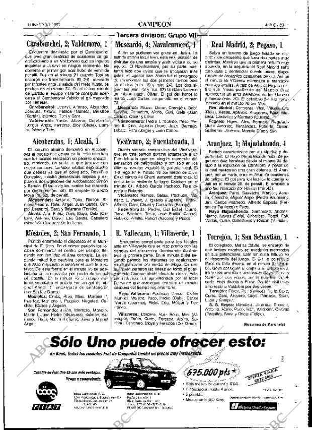ABC MADRID 20-01-1992 página 83