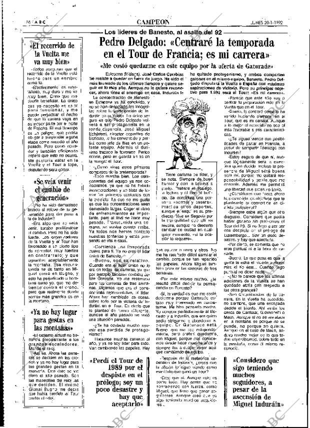 ABC MADRID 20-01-1992 página 86