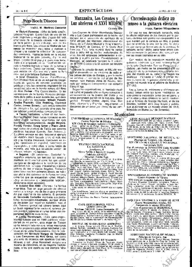 ABC MADRID 20-01-1992 página 96
