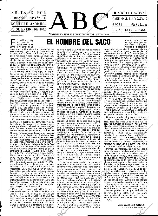 ABC SEVILLA 20-01-1992 página 3