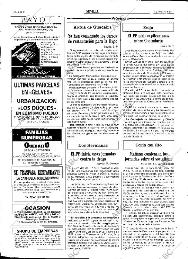 ABC SEVILLA 20-01-1992 página 42
