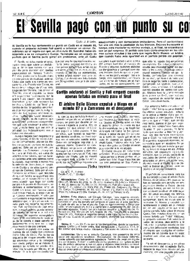 ABC SEVILLA 20-01-1992 página 52