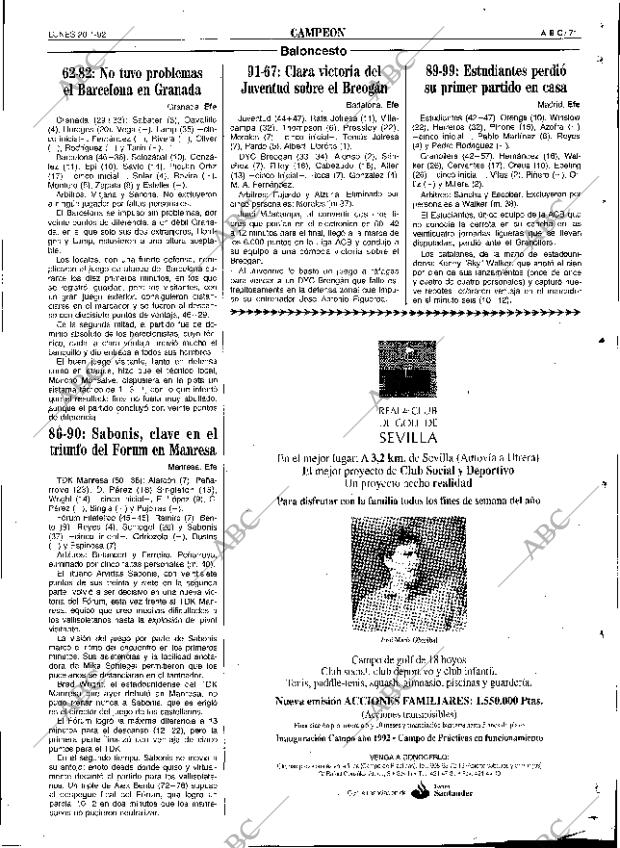 ABC SEVILLA 20-01-1992 página 71