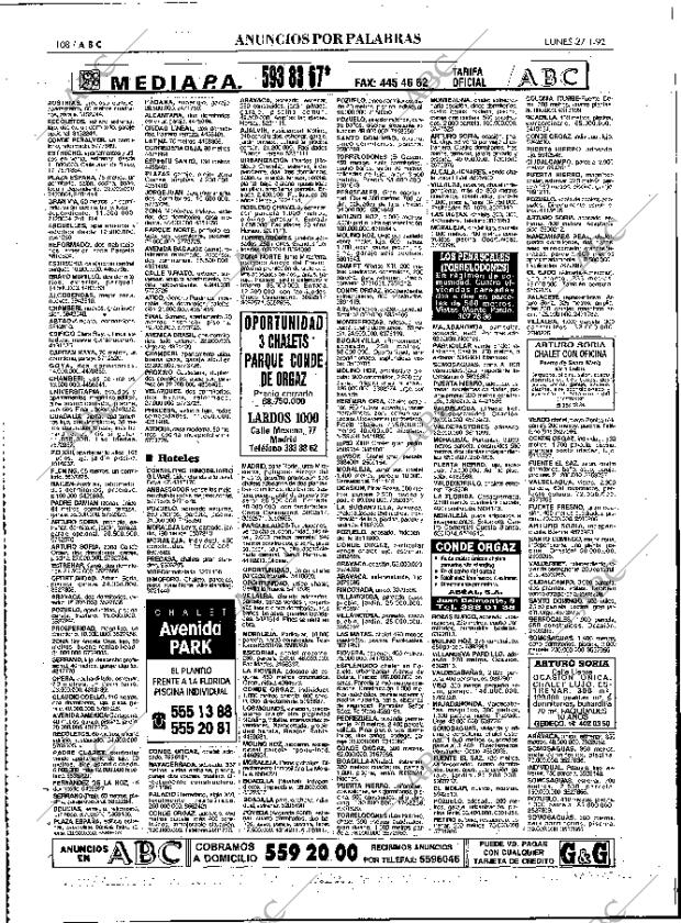 ABC MADRID 27-01-1992 página 108