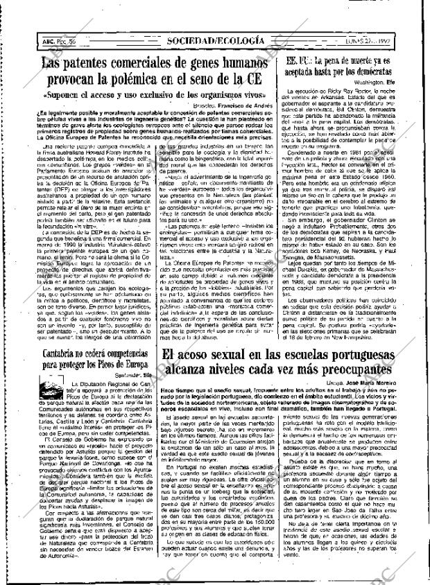 ABC MADRID 27-01-1992 página 56