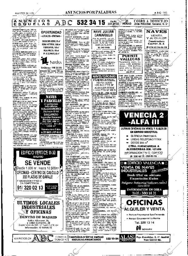 ABC MADRID 28-01-1992 página 103