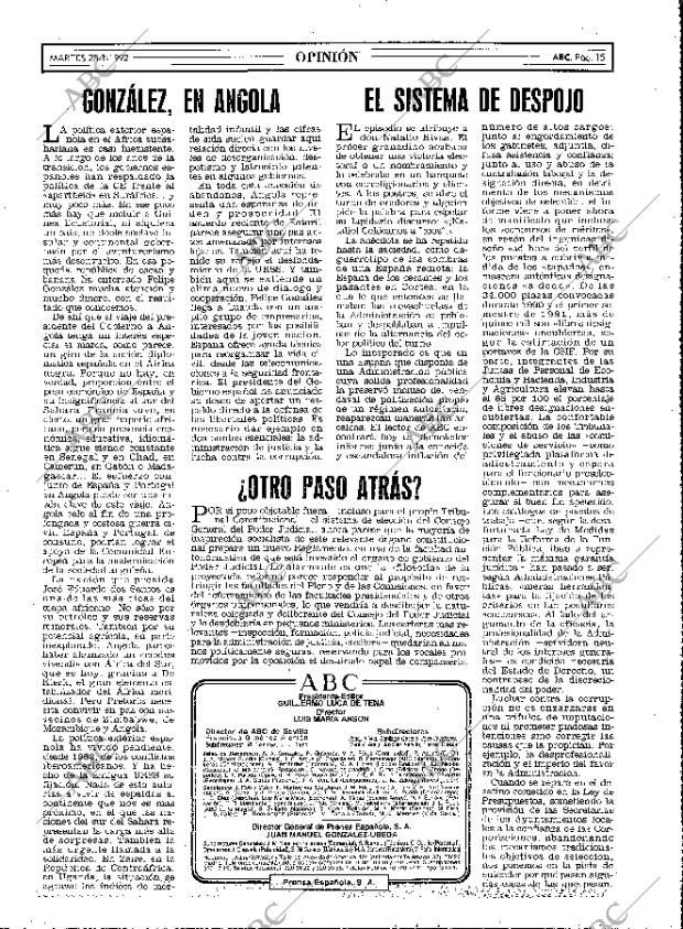 ABC MADRID 28-01-1992 página 15