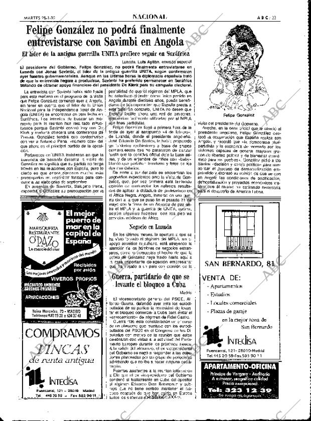 ABC MADRID 28-01-1992 página 23