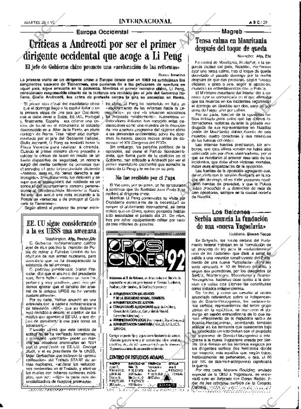 ABC MADRID 28-01-1992 página 29