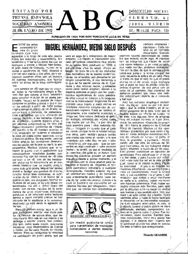 ABC MADRID 28-01-1992 página 3