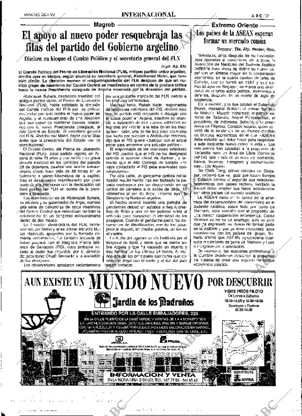 ABC MADRID 28-01-1992 página 31