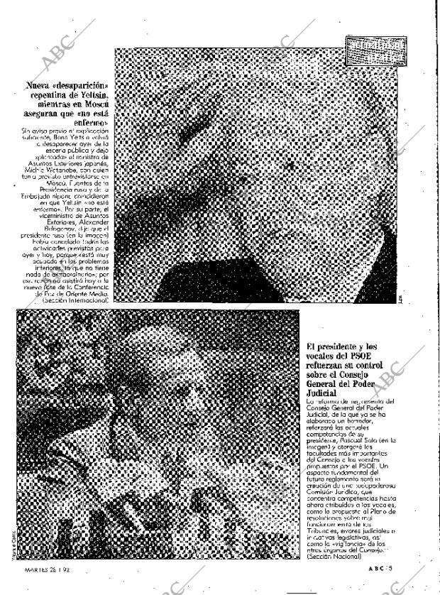 ABC MADRID 28-01-1992 página 5