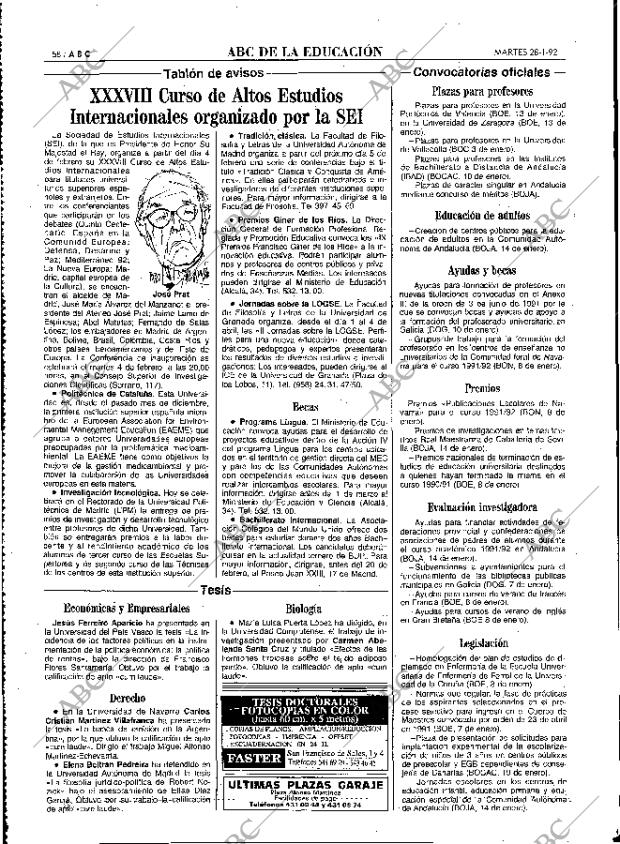 ABC MADRID 28-01-1992 página 58