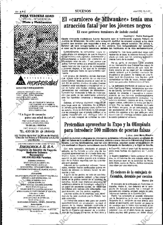 ABC MADRID 28-01-1992 página 64