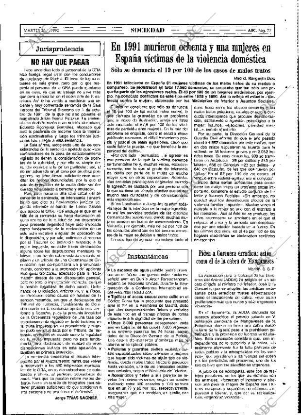 ABC MADRID 28-01-1992 página 77