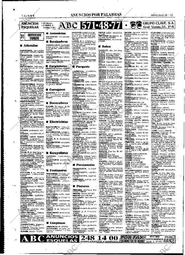 ABC MADRID 29-01-1992 página 110