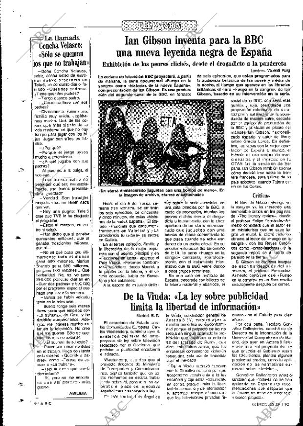 ABC MADRID 29-01-1992 página 116