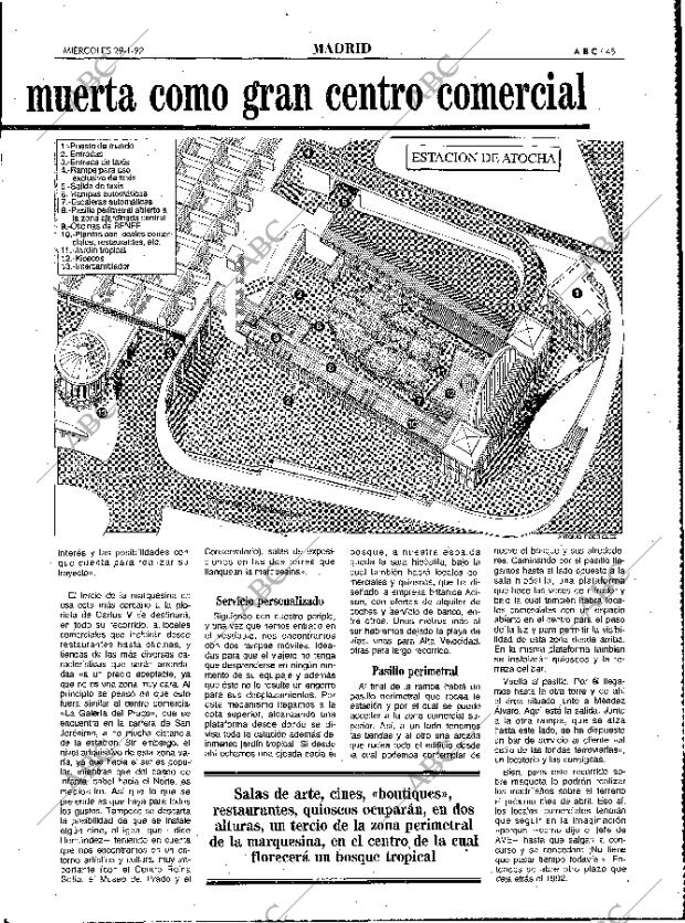 ABC MADRID 29-01-1992 página 45