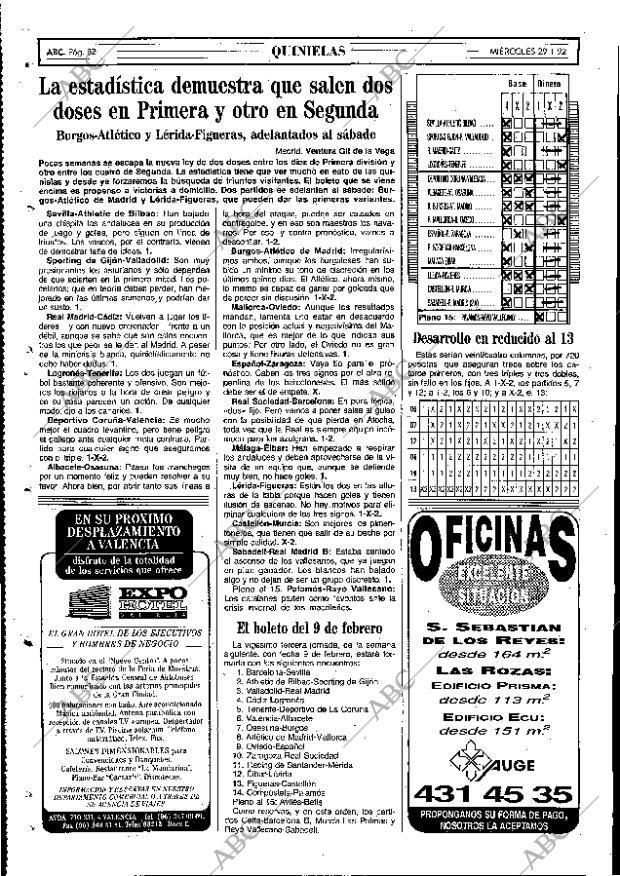 ABC MADRID 29-01-1992 página 82