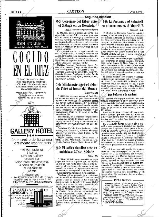 ABC MADRID 03-02-1992 página 88