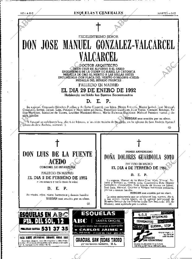 ABC MADRID 04-02-1992 página 100
