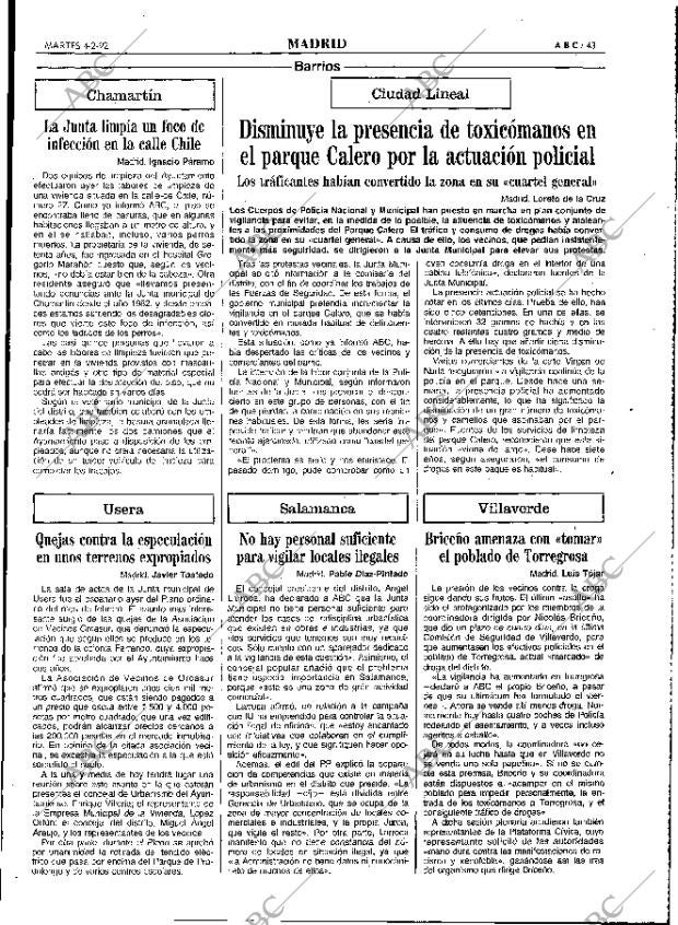 ABC MADRID 04-02-1992 página 43