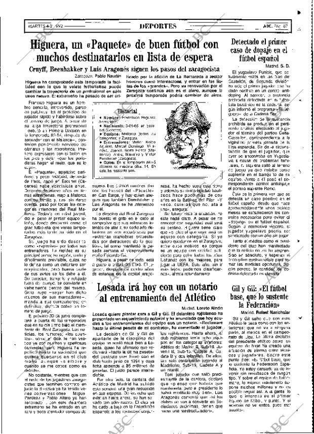 ABC MADRID 04-02-1992 página 87