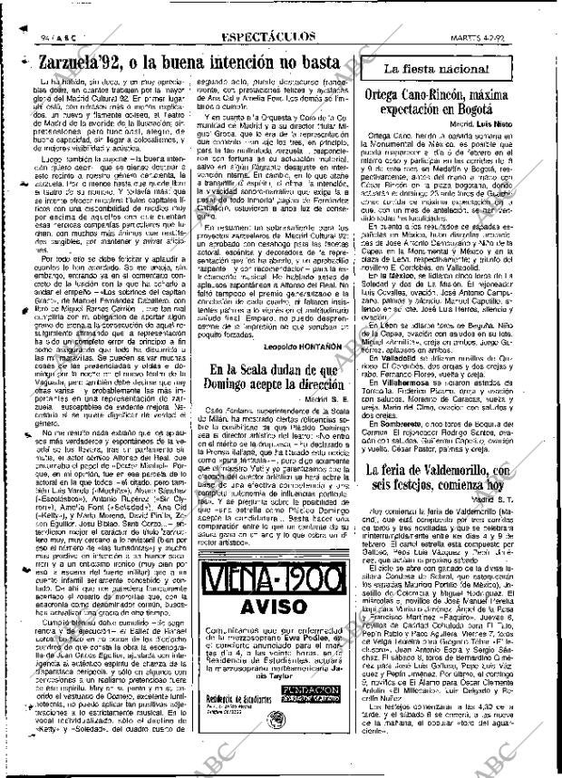 ABC MADRID 04-02-1992 página 94