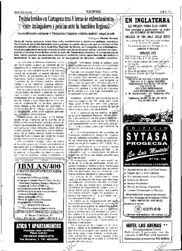 ABC SEVILLA 04-02-1992 página 23